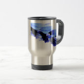 Eagle in Flight Blue Kleur Mok (Voorkant rechts)