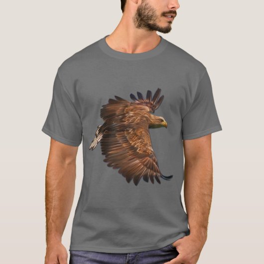 Eagle in Flight Dark Tshirt (Voorkant)