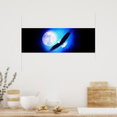 Eagle in Flight & Full Moon Print Poster (Keuken)