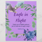 Eagle in Flight Poem, gepersonaliseerd papier Brie (Voorkant)