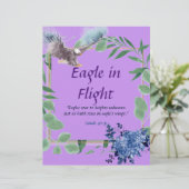 Eagle in Flight Poem, gepersonaliseerd papier Brie (Staand voorkant)