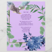 Eagle in Flight Poem, gepersonaliseerd papier Brie (Achterkant)