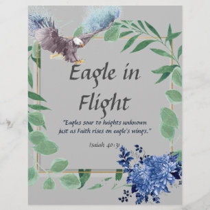 Eagle in Flight Poem, gepersonaliseerd papier Brie