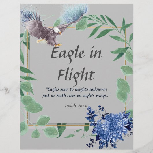 Eagle in Flight Poem, gepersonaliseerd papier Brie (Voorkant)