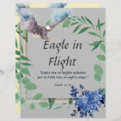Eagle in Flight Poem, gepersonaliseerd papier Brie (Voorkant / Achterkant)