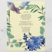 Eagle in Flight Poem, gepersonaliseerd papier Brie (Achterkant)