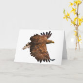 Eagle in Flight Wenskaart Kaart (Gele Bloem)