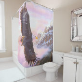 Eagle in Mist (vogel van Prey) Douchegordijn (In situ)