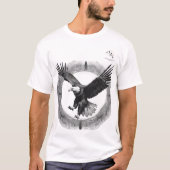 Eagle in Motion - Artistieke Sketch T-shirt (Voorkant)