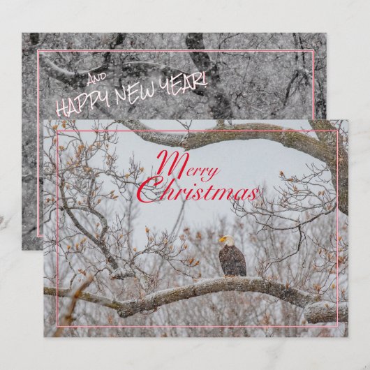 Eagle in sneeuwstorm vakantie Kaart (Voorkant / Achterkant)