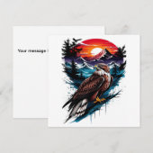 Eagle in the mountain feestdagenkaart (Voorkant / Achterkant)