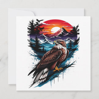 Eagle in the mountain feestdagenkaart