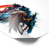 Eagle in the mountain foto afdruk (Hoek)