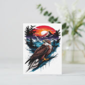 Eagle in the mountain uitnodiging briefkaart (Staand voorkant)