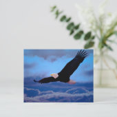 Eagle in vlucht briefkaart (Staand voorkant)