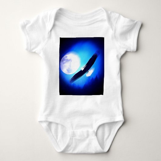 Eagle in vlucht en volle maan romper (Voorkant)