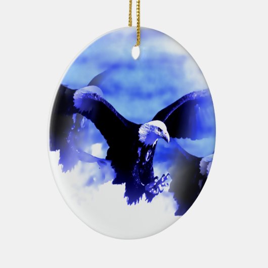 Eagle in vlucht keramisch ornament (Rechts)