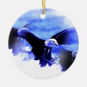 Eagle in vlucht keramisch ornament