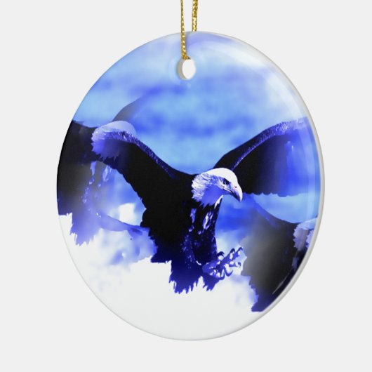 Eagle in vlucht keramisch ornament (Links)