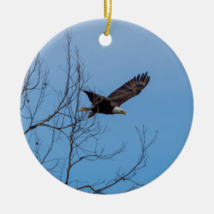 Eagle in vlucht keramisch ornament