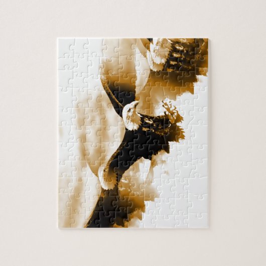 Eagle in vlucht legpuzzel (Verticaal)