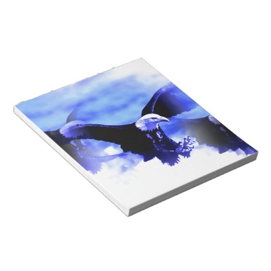 Eagle in vlucht notitieblok (Schuin)