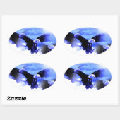 Eagle in vlucht ovale sticker (Vel)