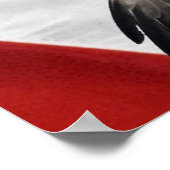 Eagle in vlucht over Amerikaanse vlag Poster (Hoek)