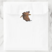Eagle in vlucht set Square Stickers (Tas)
