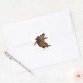 Eagle in vlucht set Square Stickers (Envelop)