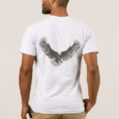 Eagle in vluchtpen en T-shirt voor de inktlijn (Achterkant)