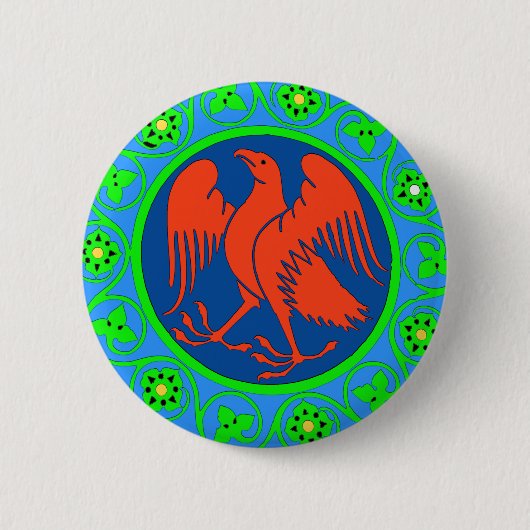 Eagle, Italiaans Ronde Button 5,7 Cm (Voorkant)