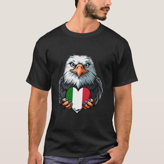 Eagle Italian Pride Italian Roots Italian Flag Ita T-shirt (Voorkant)