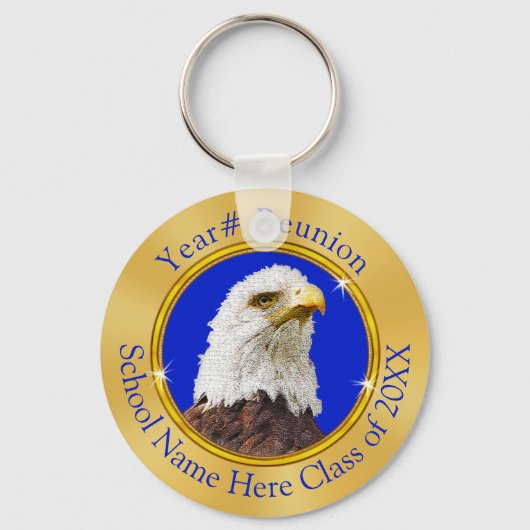 Eagle Klasse Reunion Giften met JOUW TEKST of LOGO Sleutelhanger (Voorkant)
