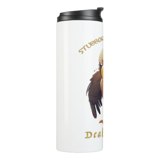 Eagle Koppig Deal Met Het Schattig Schattig Grappi Thermosbeker (Gedraaid links)