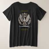 Eagle kracht en vrijheid grote maat t-shirt (Design achterkant)