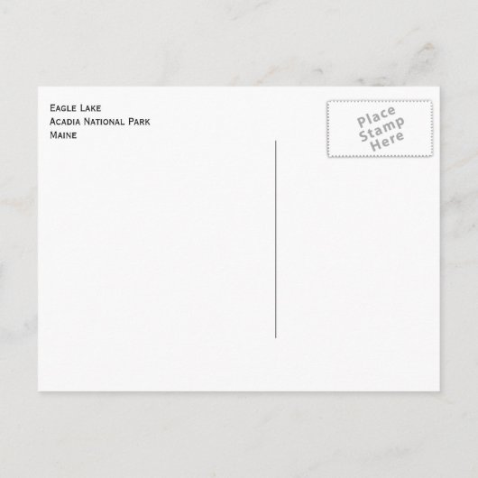 Eagle Lake, Acadia National Park, Maine Briefkaart (Achterkant)