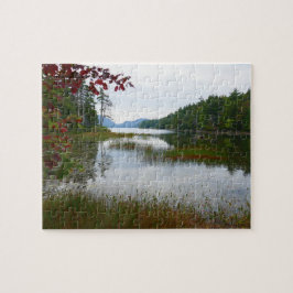 Eagle Lake and Red Maple Leaves II Legpuzzel