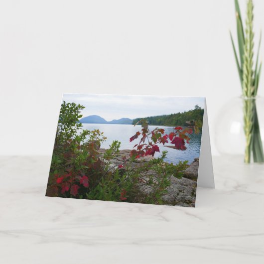 Eagle Lake en Red Maple Leaves II Kaart (Voorkant)