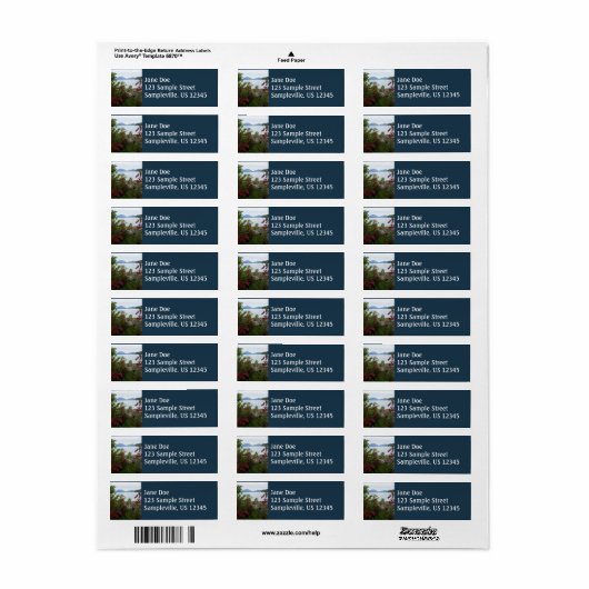 Eagle Lake en rode esdoornbladeren Etiket (Full Sheet)