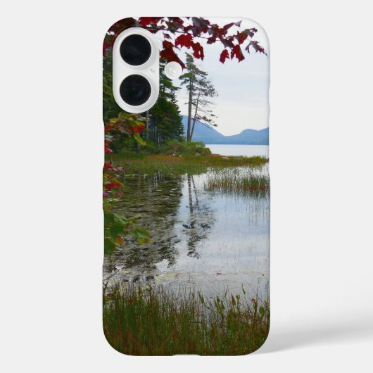 Eagle Lake en rode esdoornbladeren II Case-Mate iPhone Case (Achterkant)