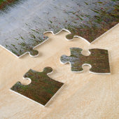 Eagle Lake en rode esdoornbladeren II Legpuzzel (Zijkant)
