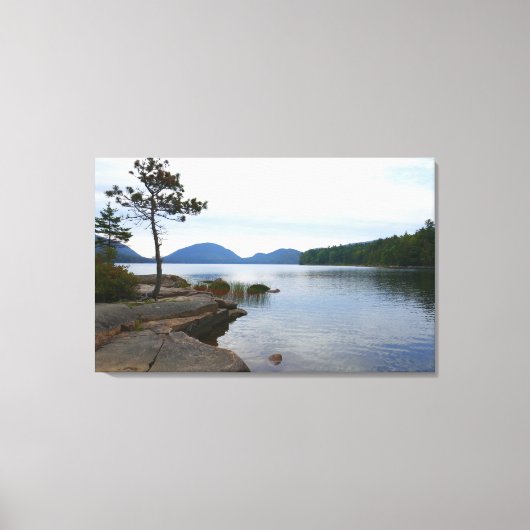 Eagle Lake in het Nationaal Park Acadia Canvas Afdruk (Voorkant)