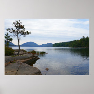 Eagle Lake in het Nationaal Park Acadia Poster