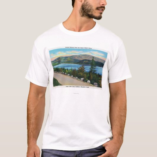 Eagle Lake Uitzicht van Cadillac Mt Road T-shirt (Voorkant)