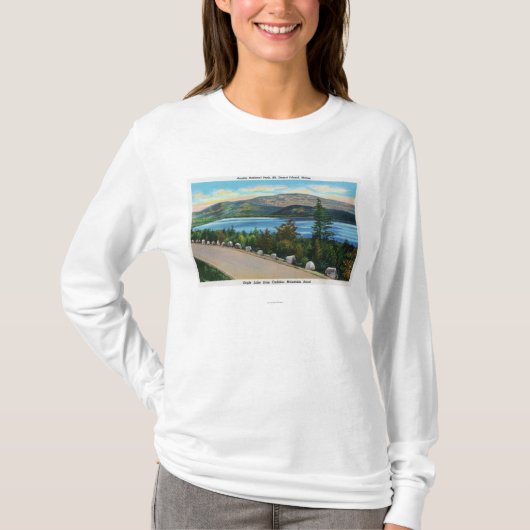 Eagle Lake Uitzicht van Cadillac Mt Road T-shirt (Voorkant)