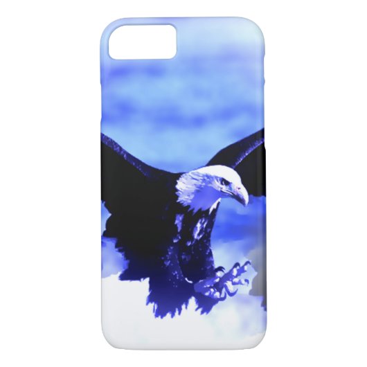 Eagle Landing Blauwe Kleur Tonen iPhone 7 Hoesje (Achterkant)