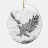 Eagle Landing Keramisch Ornament (Links)