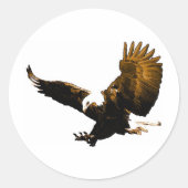 Eagle Landing Ronde Sticker (Voorkant)