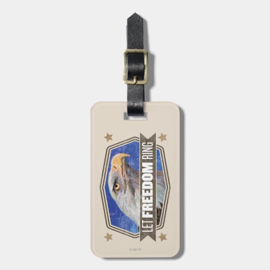 Eagle-Let Freedom Ring Bagagelabel (Voorkant verticaal)